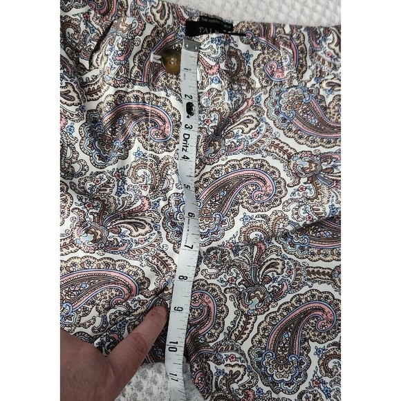 Talbots The Perfect Crop Pants Sz 4P Stretch Chino Paisley Print Cotton Stretch - Picture 4 of 8
